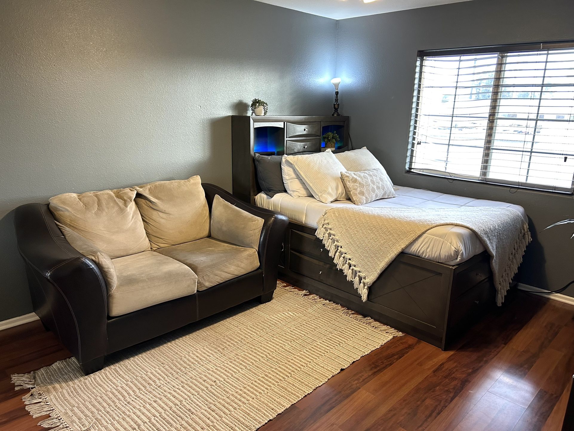 Bed Frame & Mattress and Sofa