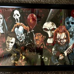 handmade horror movie painting 