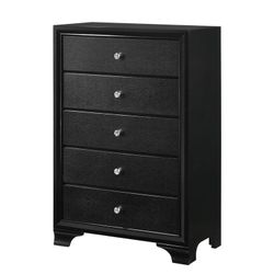 Crown Mark Black Chest Dresser