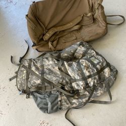 Army Bags Used Camo Rolling Sack Gym Backpack Pack 