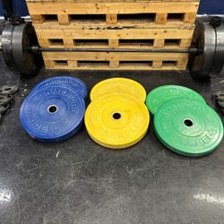 Home Gym Equipment Weights American Barbell Bumper Olympic Plates And The Boss Olympic Bar Clips 