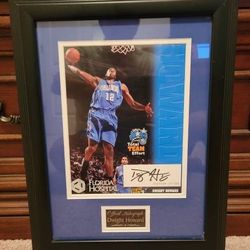 Framed  matted Dwight Howard Autographed Photo COA smoke free pet free kid free home
