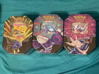 Pokemon TCG Azure Legends Tin Set - Kyogre, Dialga & Xerneas EX Sealed (3 Tins)