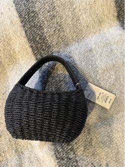 NWT Black Woven Mini Handbag Purse