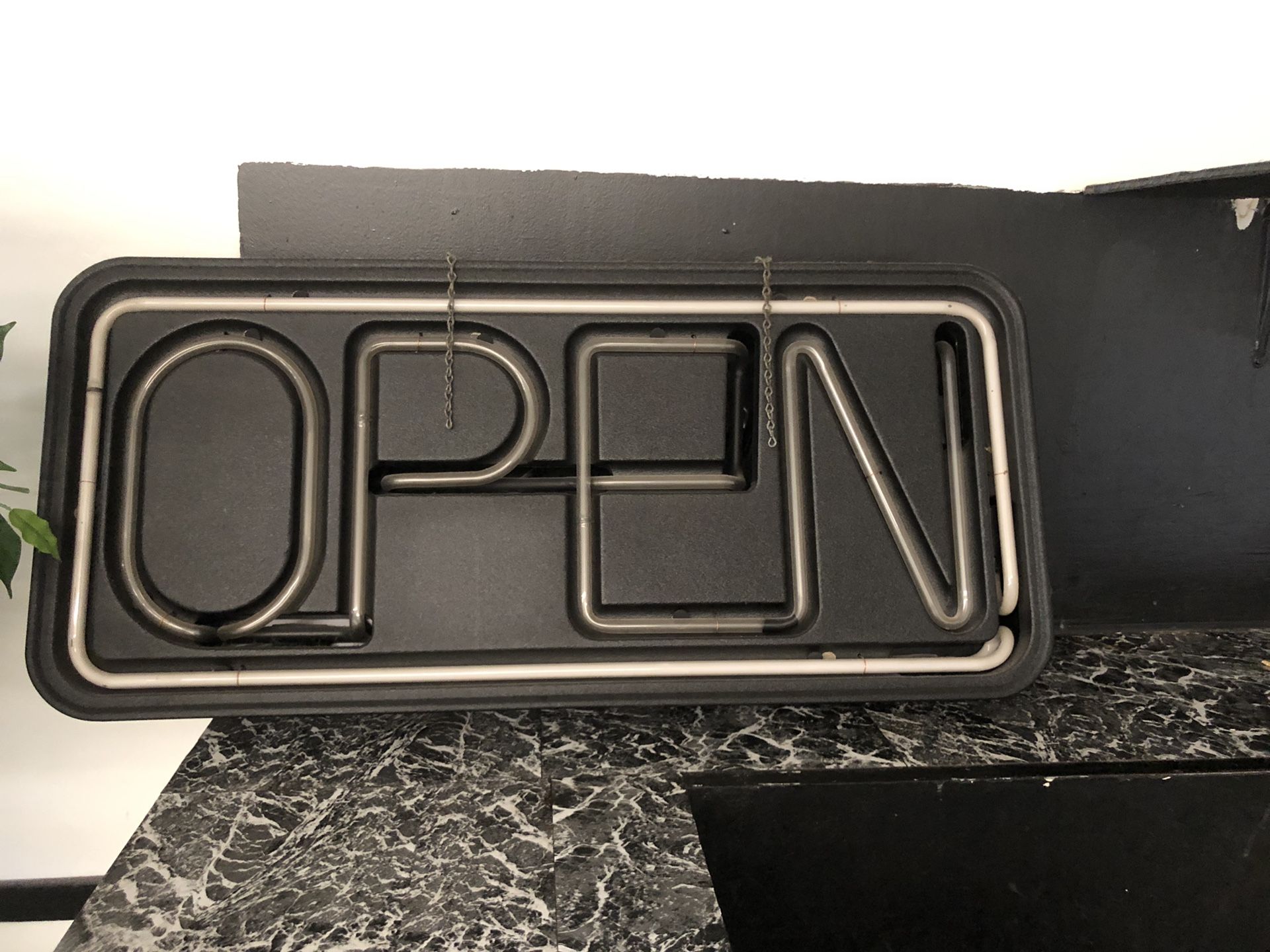 Light up open sign