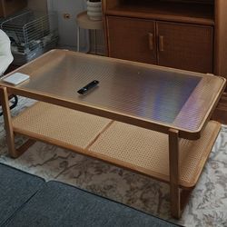 RATTAN COFFEE TABLE 