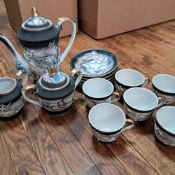 Vintage Moriage Dragonware Tea Set
