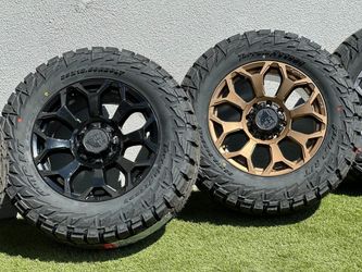 New Almax 20” Ford F-250 Wheels 8x170 Ford F-350 Rims 35” All Terrain Tires F250 Wheels F350 Lariat
