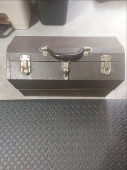 Kennedy steel tool box with assorted hand tools