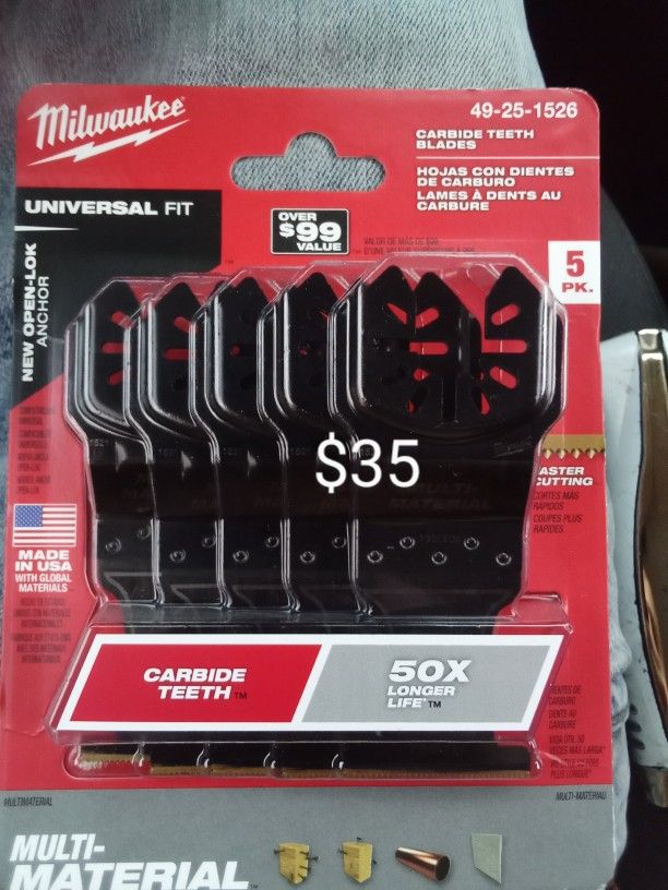 MILWAUKEE MULTI MATERIAL MULTI TOOL BLADES 5PK