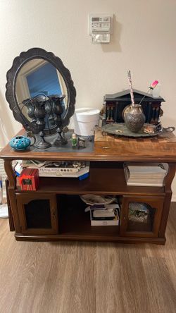 Console with cabinet