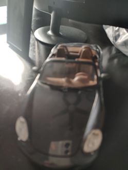 Black Die-Cast Convertible Sports Car Model