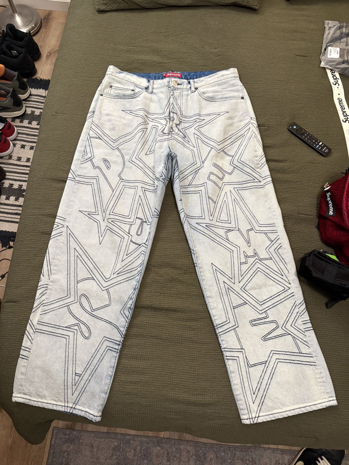 Supreme Stars Topstitch Baggy Jean