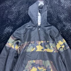 https://offerup.com/redirect/?o=Rml2ZS5CeQ==.Five Camo Windbreaker Hoodie XL | Hustle Streetwear Pullover Jacket