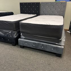 NEW TWIN FULL QUEEN KING SIZE STARLET BED WITH MATTRESS AND BOXSPRING INCLUDING FREE DELIVERY 