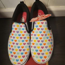 Asher Vans Multicolor Hearts size 6 Youth- NEW