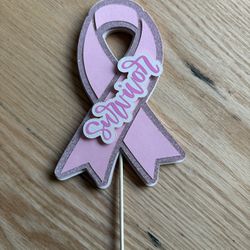 Breast Cancer Survivor Cake Topper