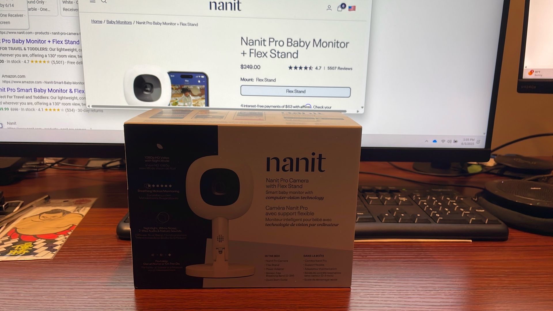 Nanit Pro Baby Monitor + Flex Stand