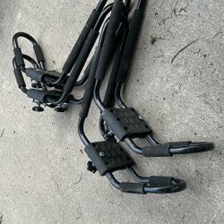 Roof Top Mounted j Hook Kayak Holders