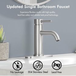 Danska Brushed Nickel Bathroom Faucet