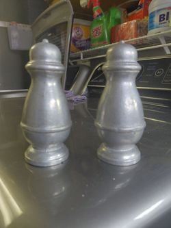 Salt and Pepper shakers Pewter