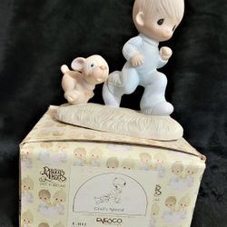 Vintage Precious Moments "God's Speed" Figurine - E-3112