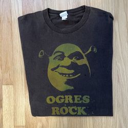 Vintage Shrek Size 4D Universal Studios Movie Promo T Shirt XL/2XL