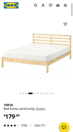 IKEA brown queen size bed