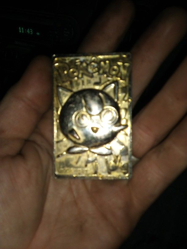 24 Karat Gold Plated Jigglypuff Pokemon Trading Card