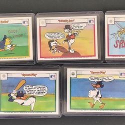 1990 UPPER DECK COMIC BALL LOONEY TUNES BASEBALL LOT OF (7) CARDS 