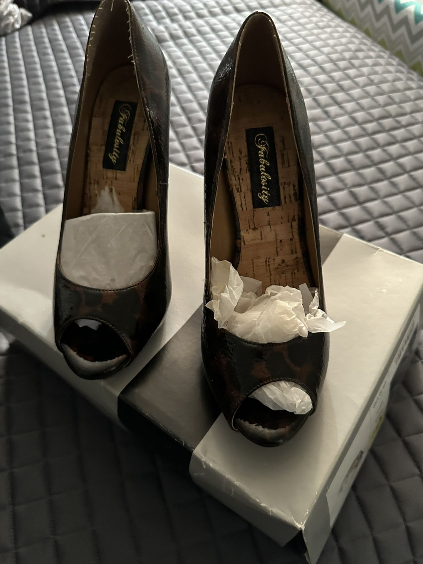 Size Open Toe High Heals