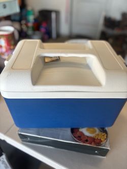 Small Blue Hard-Sided Cooler