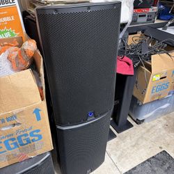 Turbo-sound Powered PA Speakers Pair w/ Klark Teknik DSP – Active 2-Speaker Set