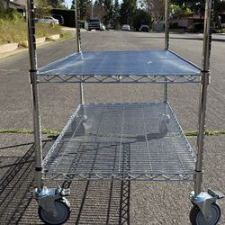 Uline Wire Rack With Wheels And Locks 2 Ft Wide 4 Ft Long 5 Ft Height 