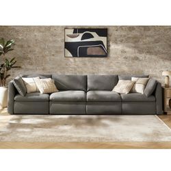 2106-STG（4）+2107-STG（1）Oversized Modular Sectional Sofa with Fully Removable Covers and Storage, Convertible U & L Shaped Sectionals, Modern Cloud Cou