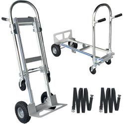 SuZhi Convertible Aluminum Hand Truck Dolly Cart,Heavy Duty, 2 in 1,Collapsible