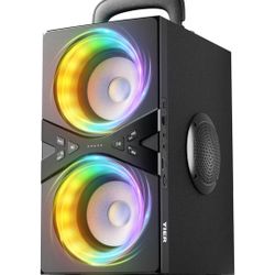 Party Bluetooth Speaker 80W Peak Large Stero Deep Bass Loud with Lights Portabe Wireless Retails $110