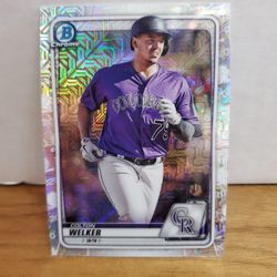 Colton Welker Mojo Refractor Bowman Chrome Rookie Prospect Card 