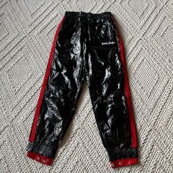 Moncler x Palm Angels Collaboration Synthetic Black/Red Men's Trackpants
