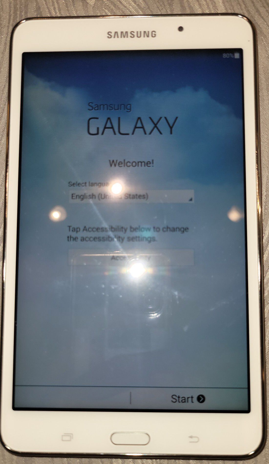 Samsung Tab4 Tab 4 white w/ case cross-posted $85
