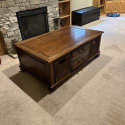 Large Storage Coffee Table And 2 End tables Set