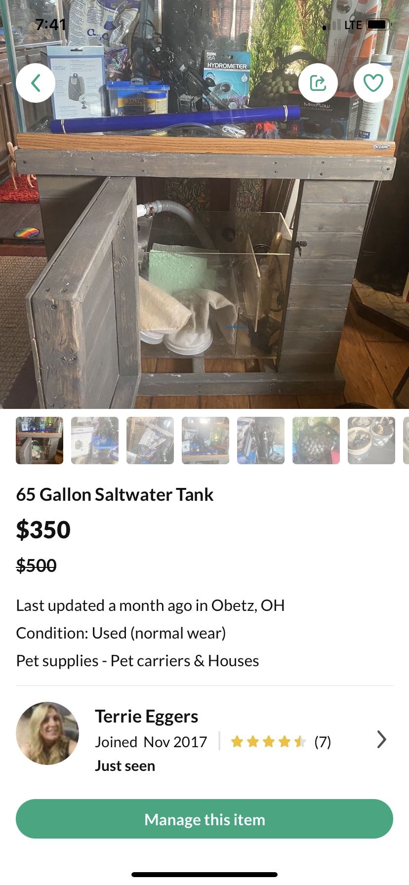 Salt Water Tank