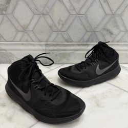 Size 10 Men’s Nike Air Precision Black / Grey Basketball Shoes