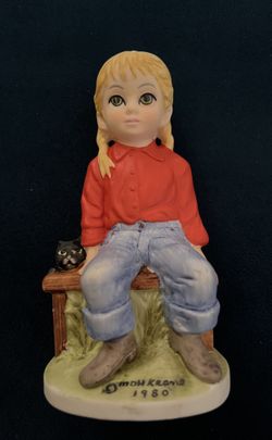 Keane Vintage Wildcat Figurine 1980