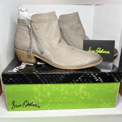 Sam Edelman Packer Leather Putty Booties sz 9.5 Wide