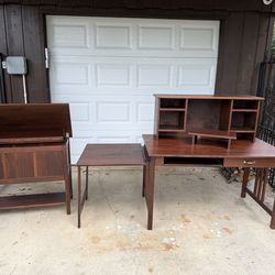 Desk and file cabinet