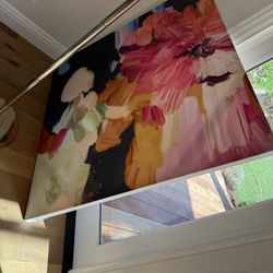 Large Canvas Flower Painting 