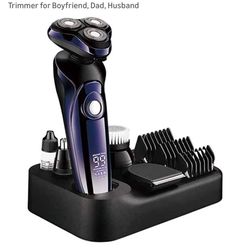 Feilx Rechargeable Men Electric Razor Cordless 3D Rotary Portable Shaver Waterproof Facial Shaver wi