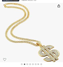 Gold Plated Chain With Dollar Sign