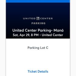 United Center PARKING PASS,  April 29th